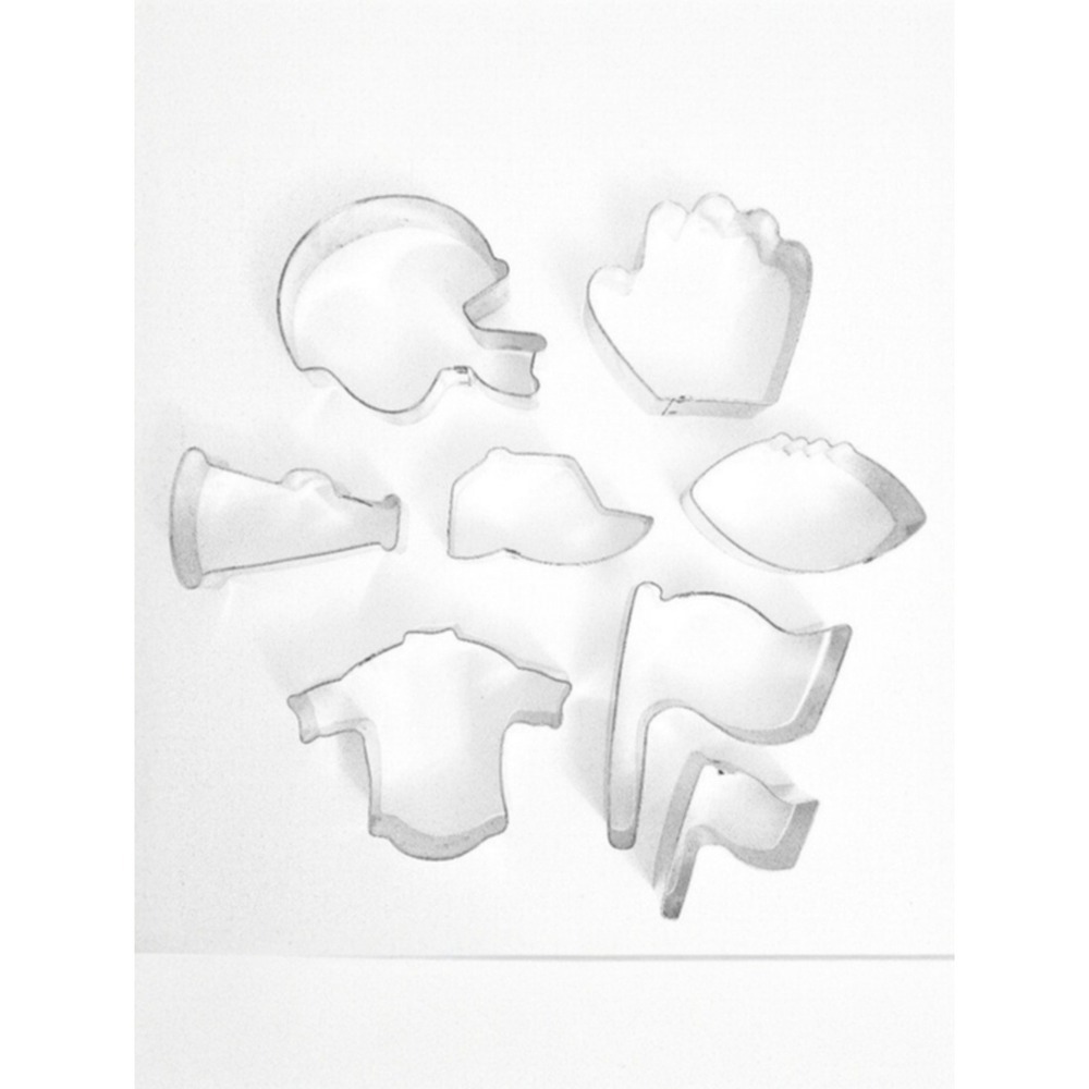 Football Baseball & Sports Themed Vintage Cookie Cutters (Set of 8)